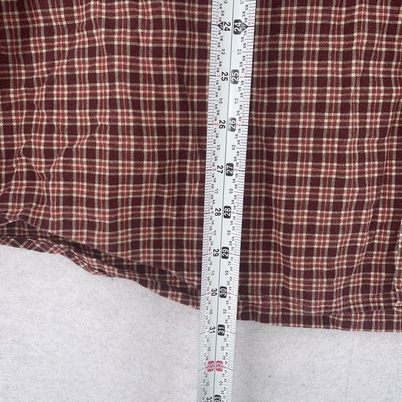 Men’s Abercrombie and Fitch Vintage Red Plaid Flannel Button Down Shirt‎ Large - Picture 7 of 9